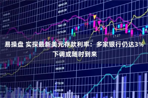 易操盘 实探最新美元存款利率：多家银行仍达3% 下调或随时到来
