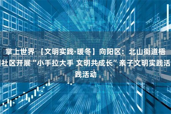 掌上世界 【文明实践·暖冬】向阳区：北山街道梧桐社区开展“小手拉大手 文明共成长”亲子文明实践活动